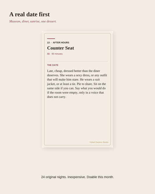 After Hours Date Night Cards