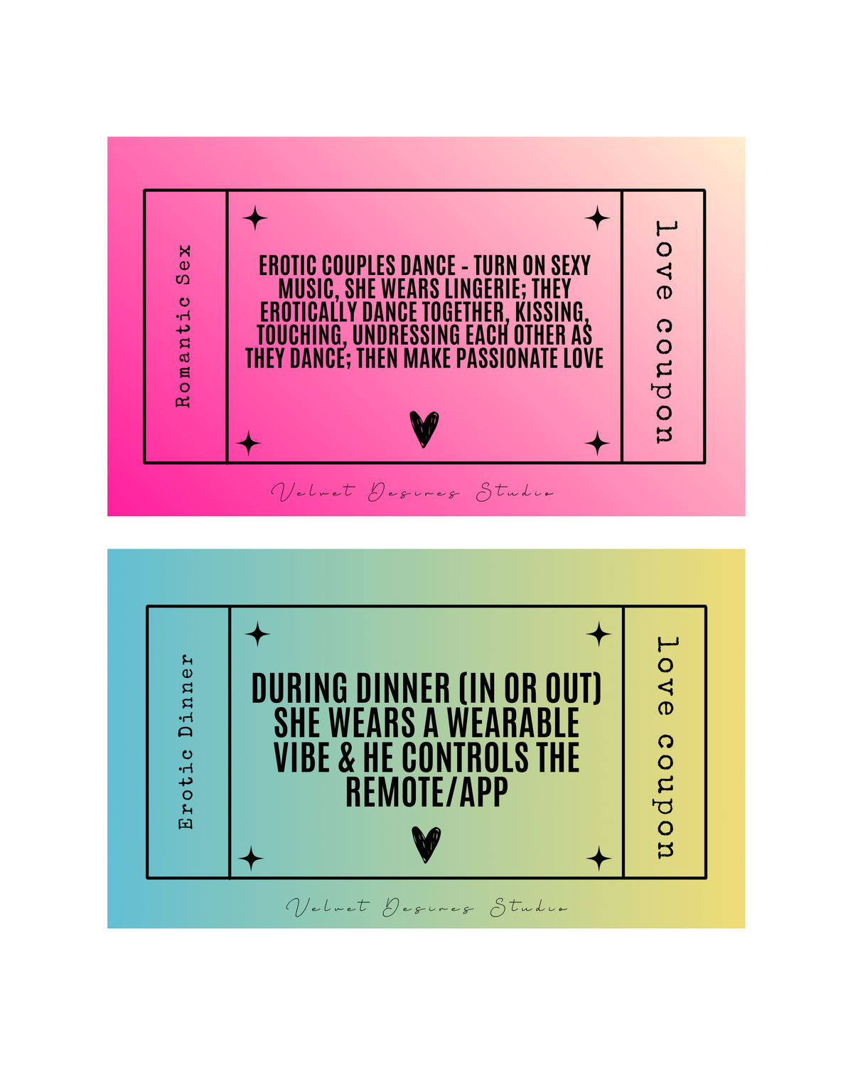 His & Her Love Coupons Bundle