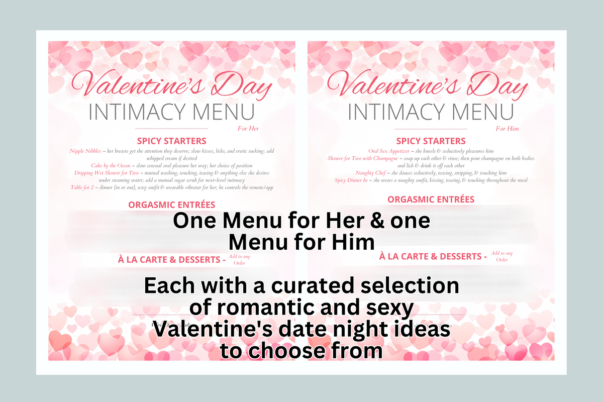 Valentine's Day Intimacy Menu — His & Her Bundle, Instant Download Version