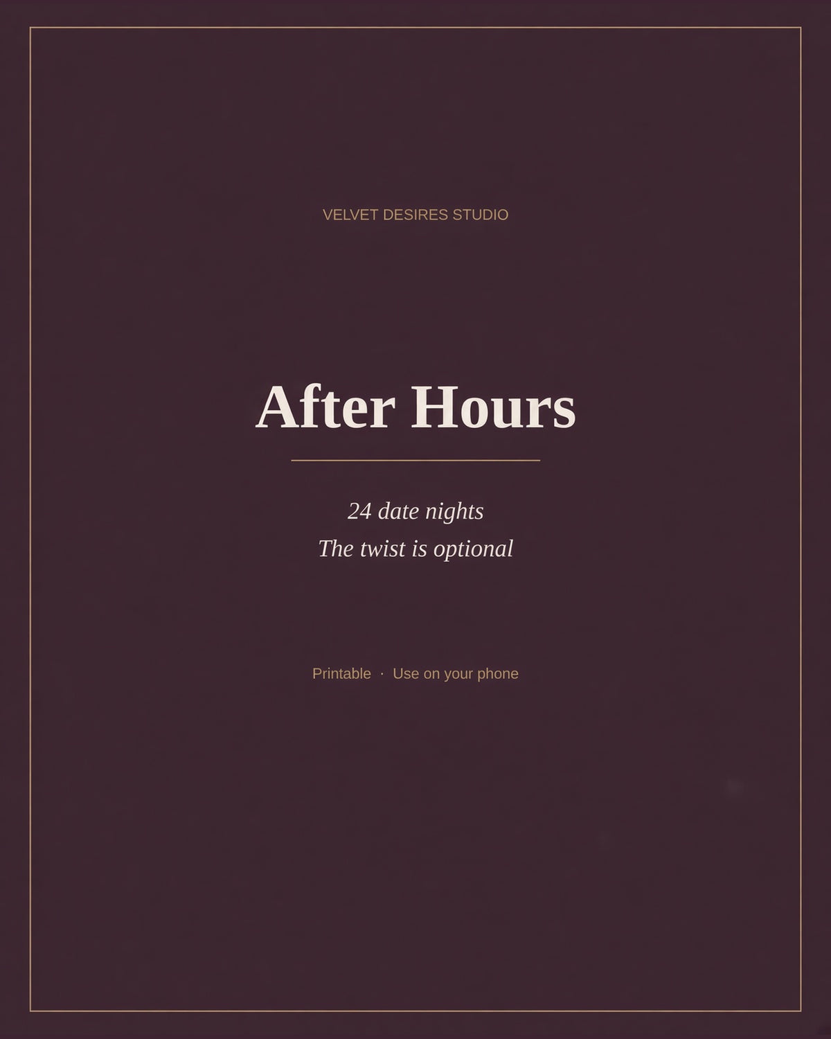 After Hours Date Night Cards